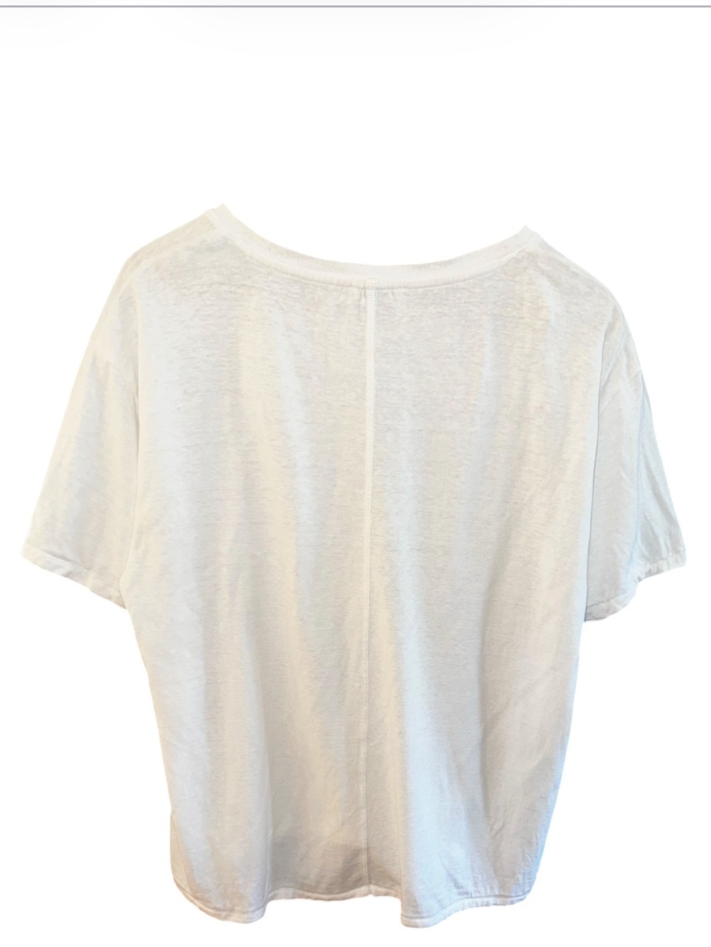 Wrap London Women's Short Sleeve Crewneck Tee in White - Picture 2 of 2